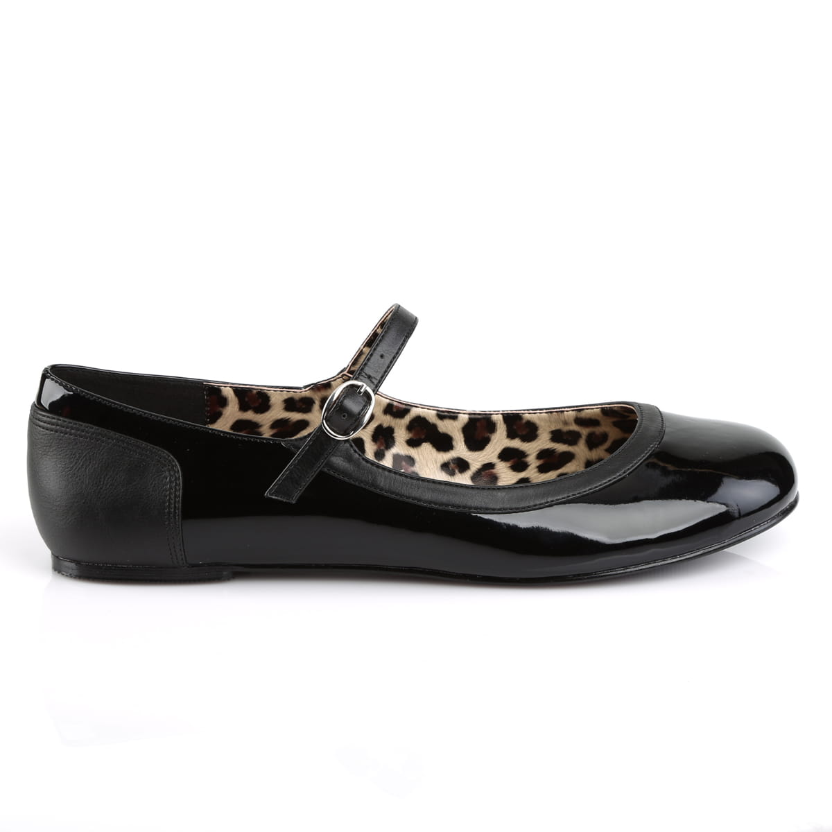 Pleaser Pink Label ANNA-02 Damen Sandale Schwarz Lack EU 44