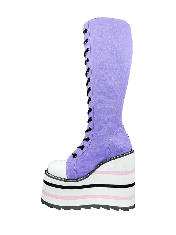 YRU Kuromi Plateau Boots Lavendel US8