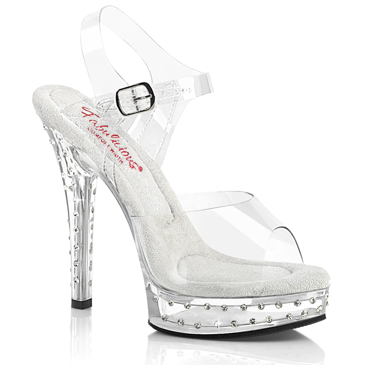Fabulicious MAJESTY-508SDT Damen Sandale Transparent