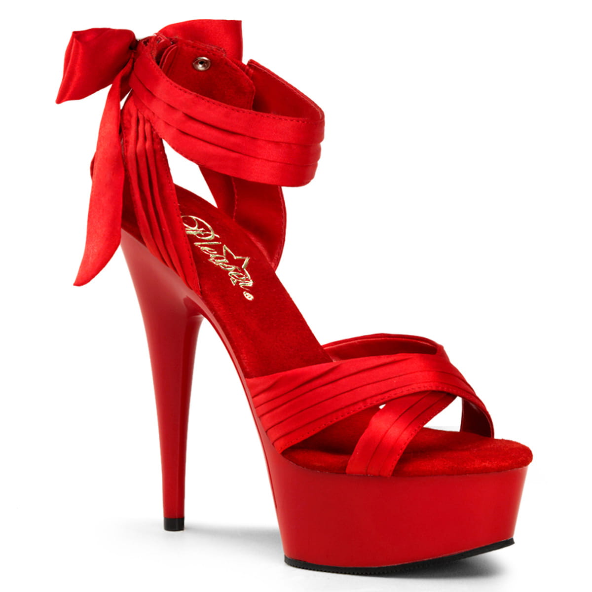 Pleaser DELIGHT-668 Damen Sandale Rot  EU 43