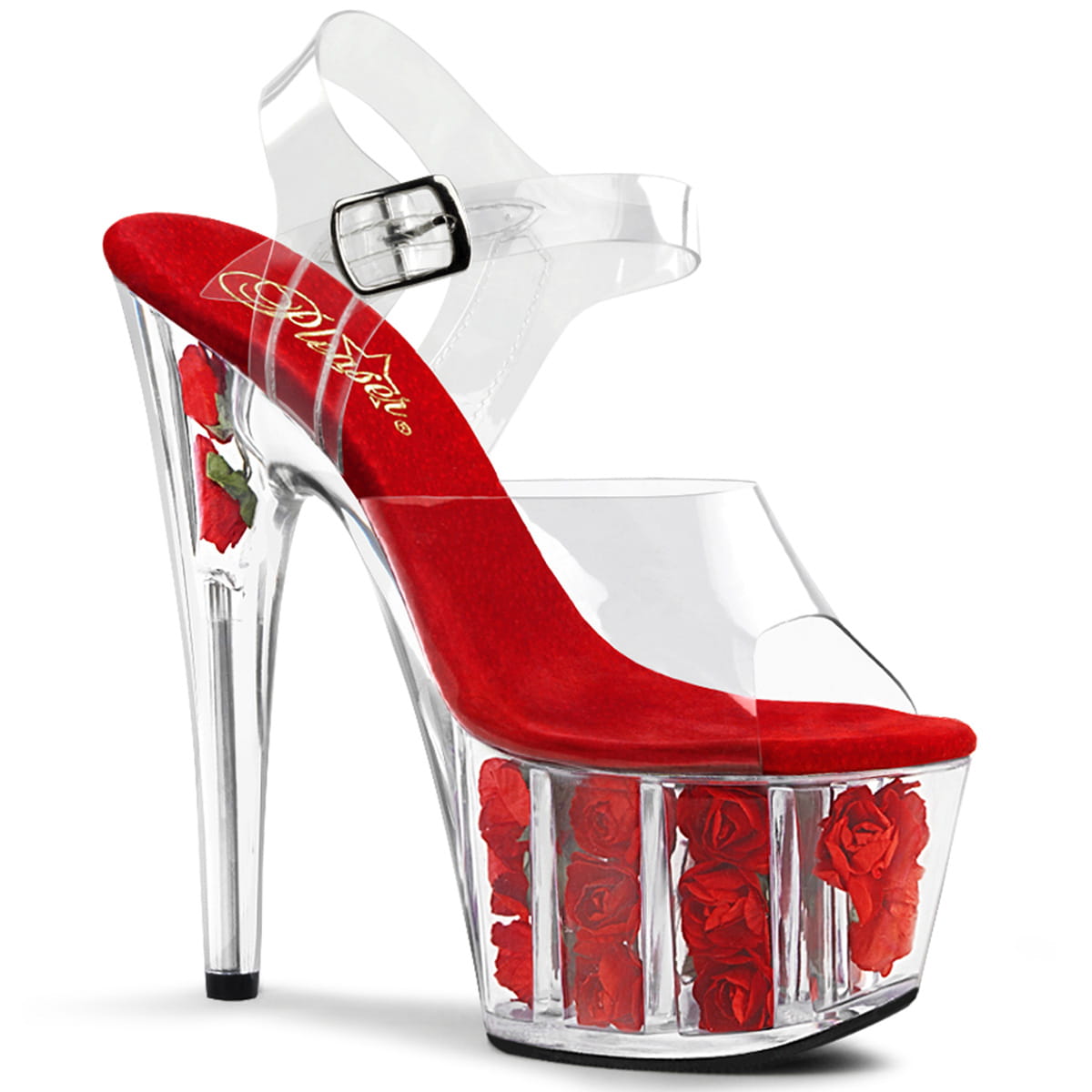 Pleaser ADORE-708FL Damen Sandale Transparent