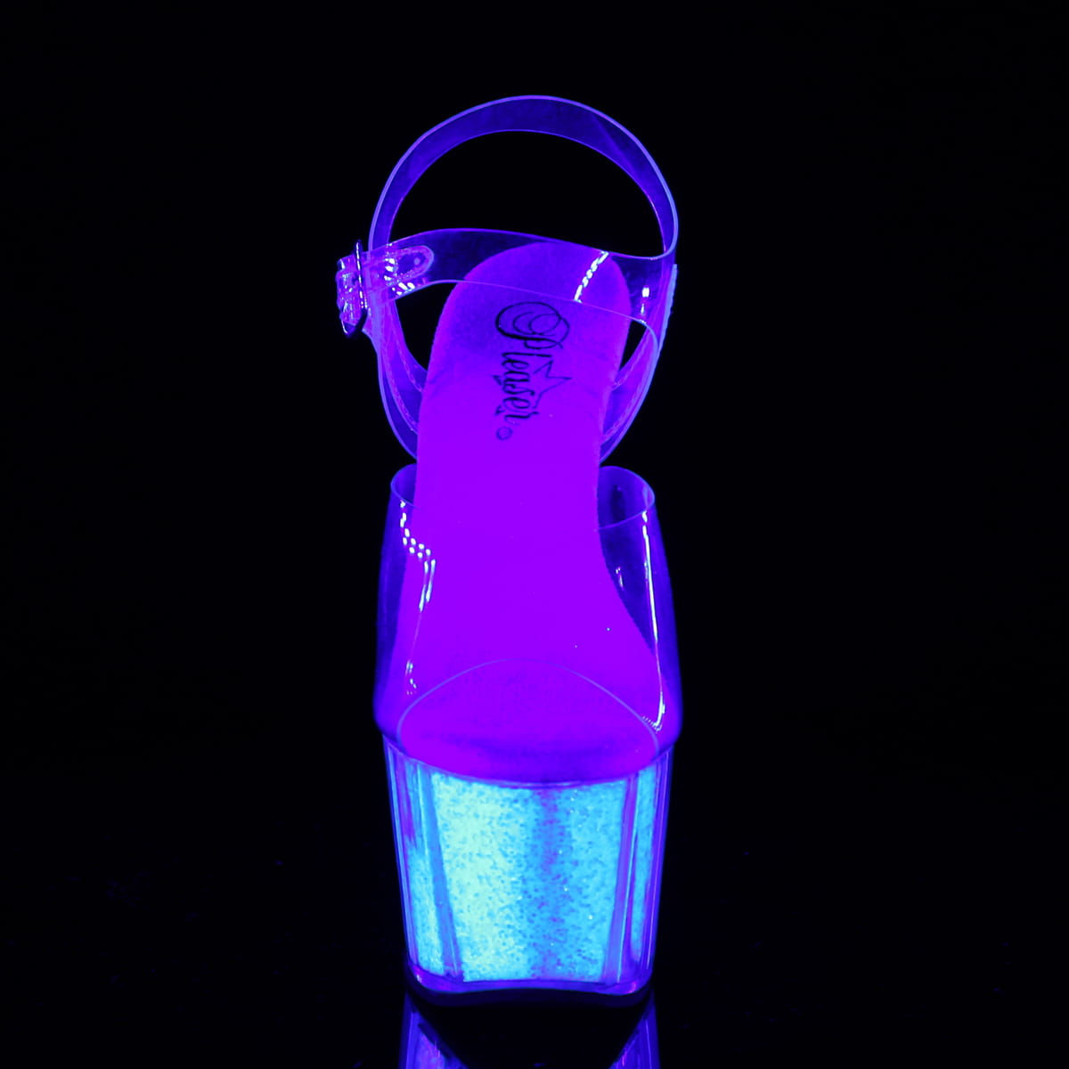 Pleaser ADORE-708UVG Damen Sandale Transparent  EU 36