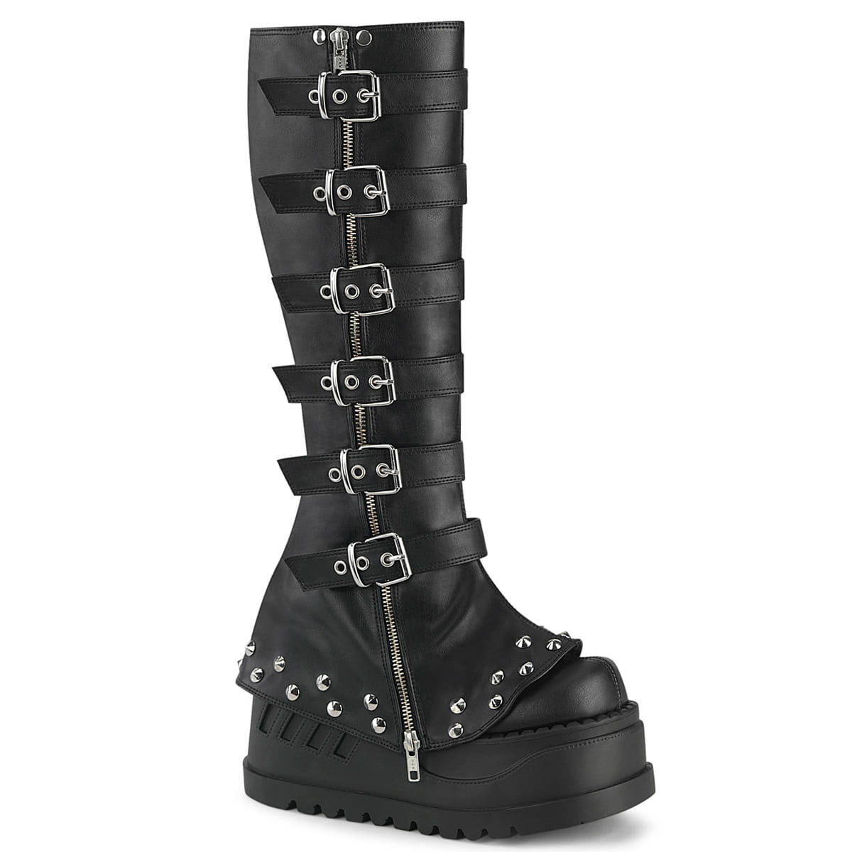 DemoniaCult STOMP-223 Damen Stiefel Schwarz