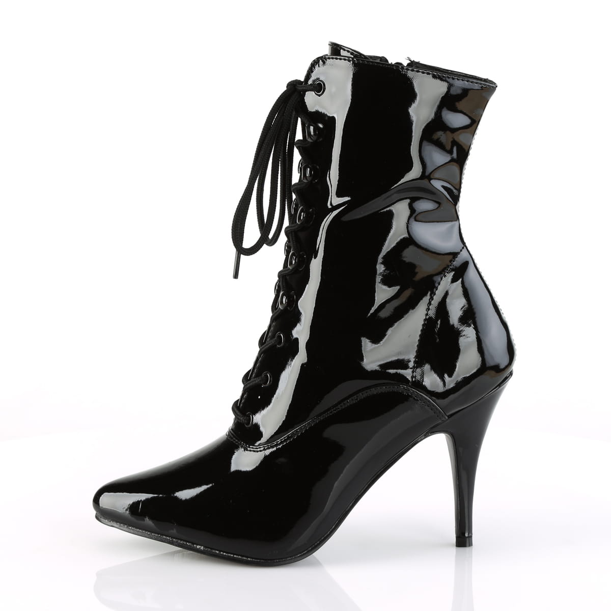 Pleaser VANITY-1020 Damen Stiefelette Schwarz Lack EU 37