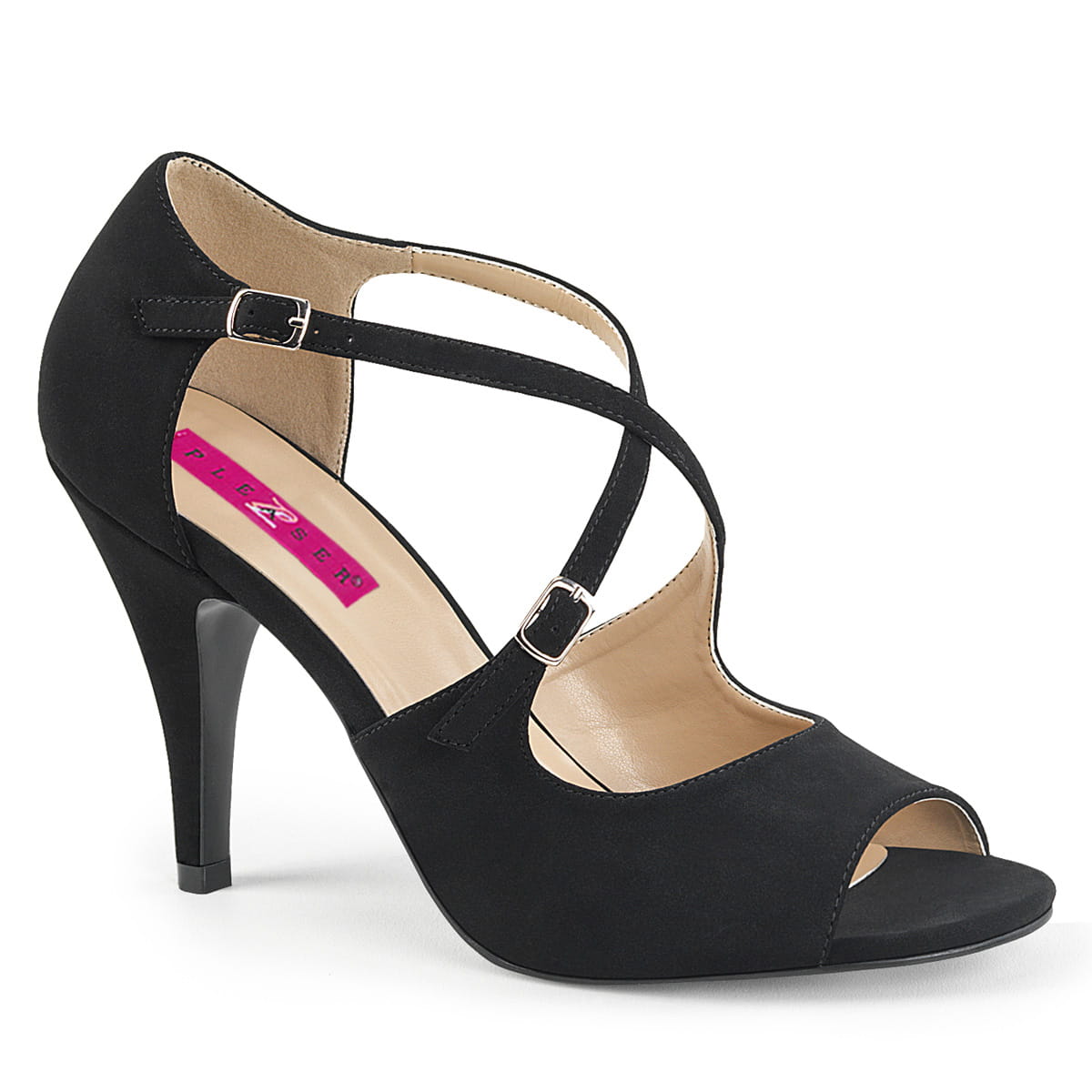 Pleaser Pink Label DREAM-412 Unisex Sandale Schwarz