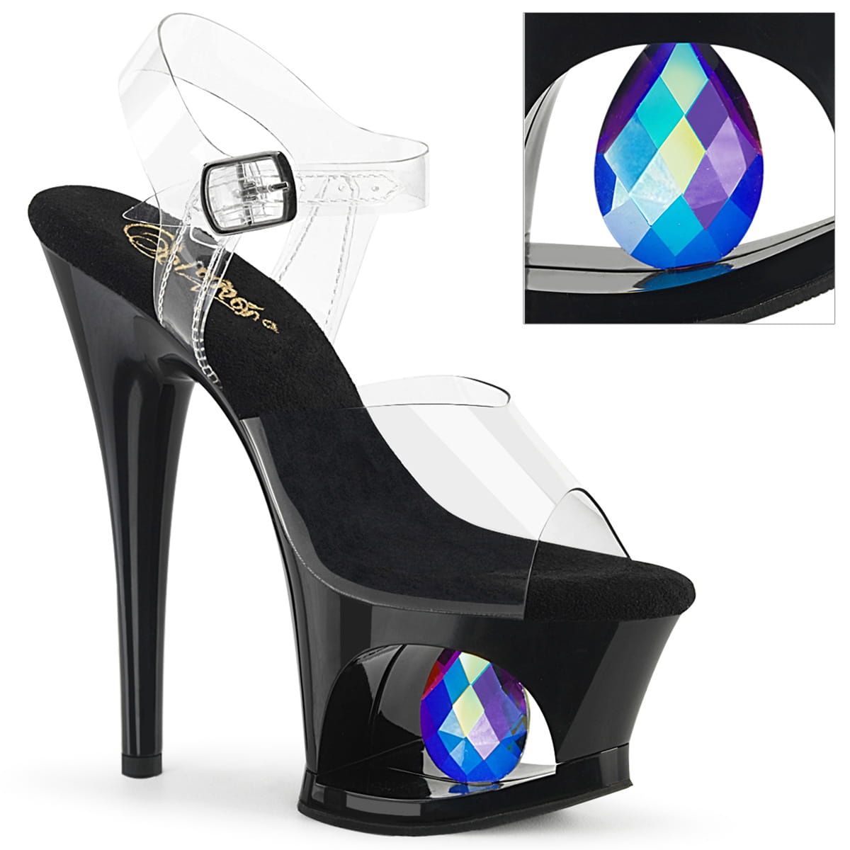 Pleaser MOON-708DIA Damen Sandale