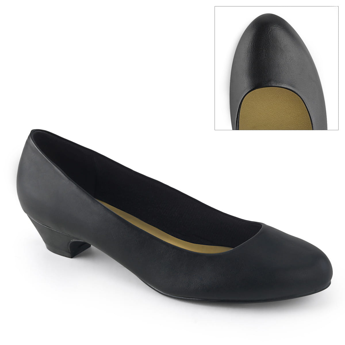 Pleaser Pink Label GWEN-01 Damen Pumps Schwarz  EU 45