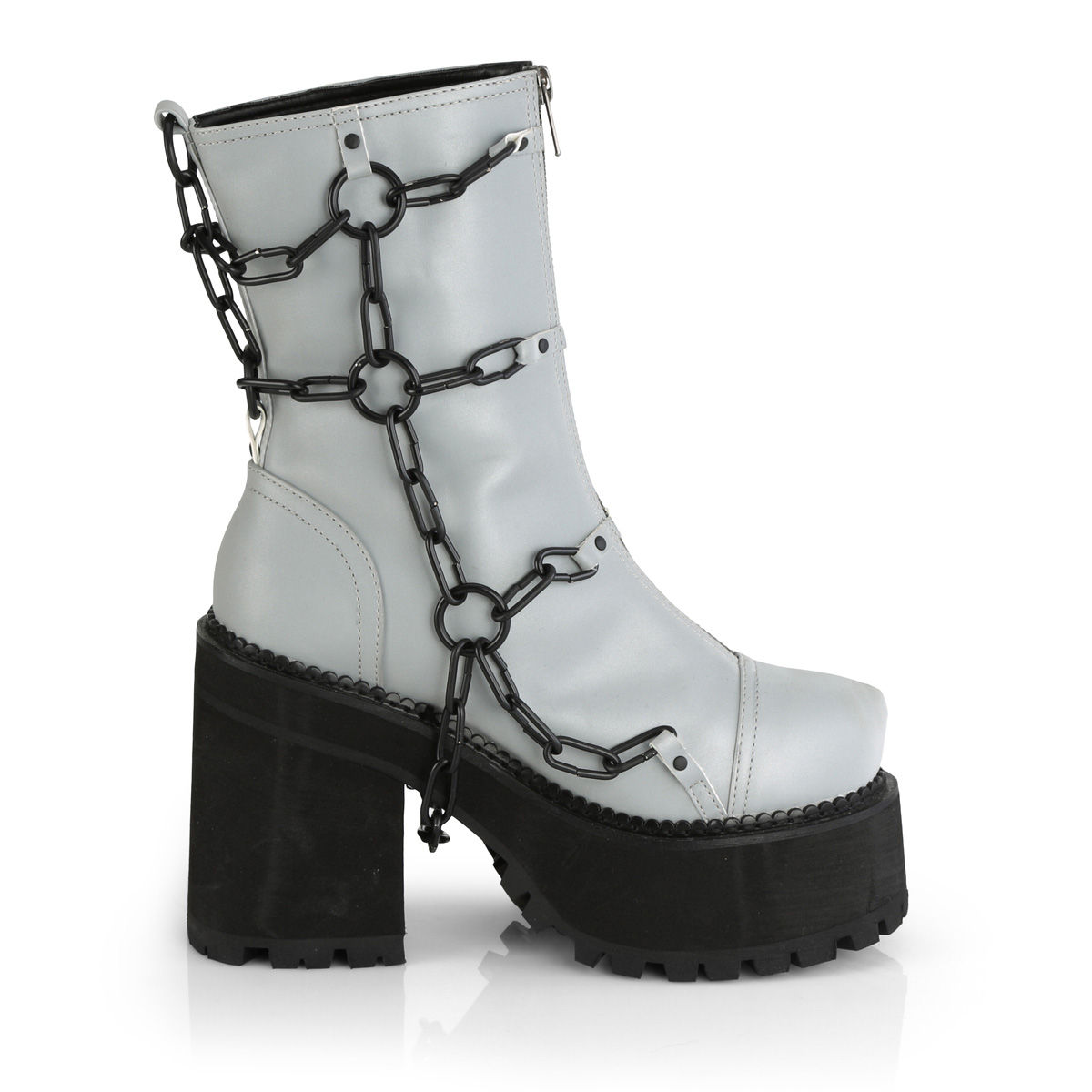 DemoniaCult ASSAULT-66 Damen Stiefelette Grau  EU 40