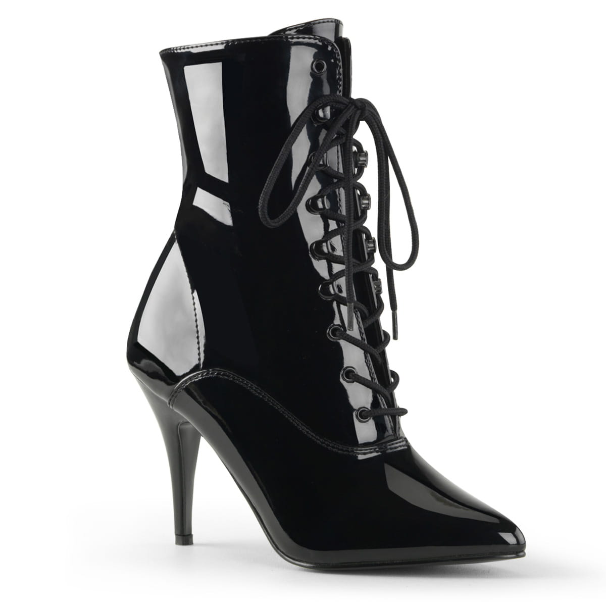Pleaser VANITY-1020 Damen Stiefelette Schwarz Lack EU 37