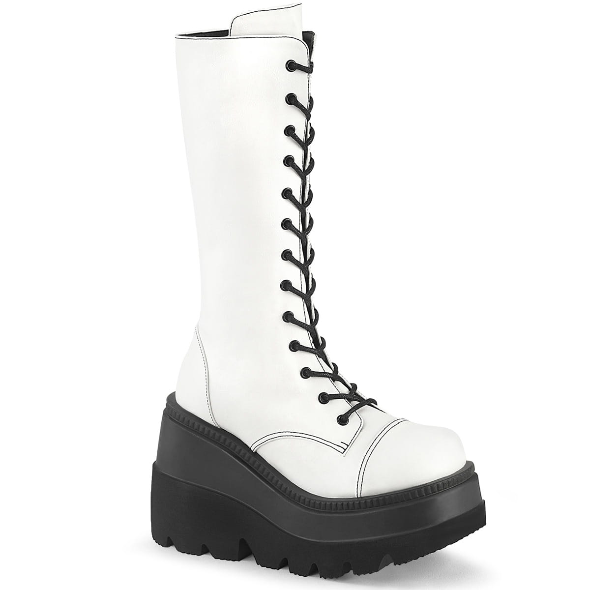 DemoniaCult SHAKER-72 Damen Stiefel Weiß  EU 41