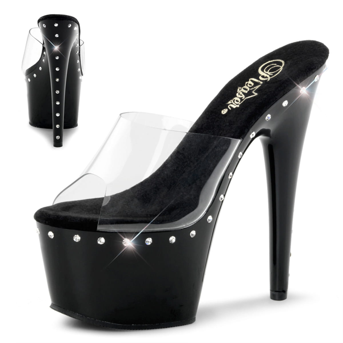 Pleaser ADORE-701LS Damen Slipper Transparent EU 42