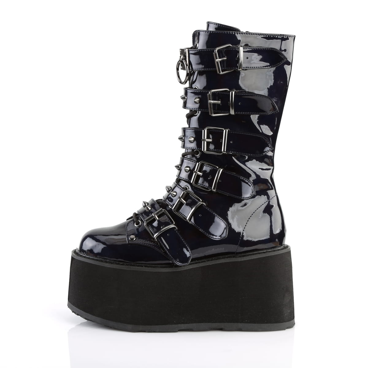 DemoniaCult DAMNED-225 Damen Stiefel Schwarz Holo EU 41