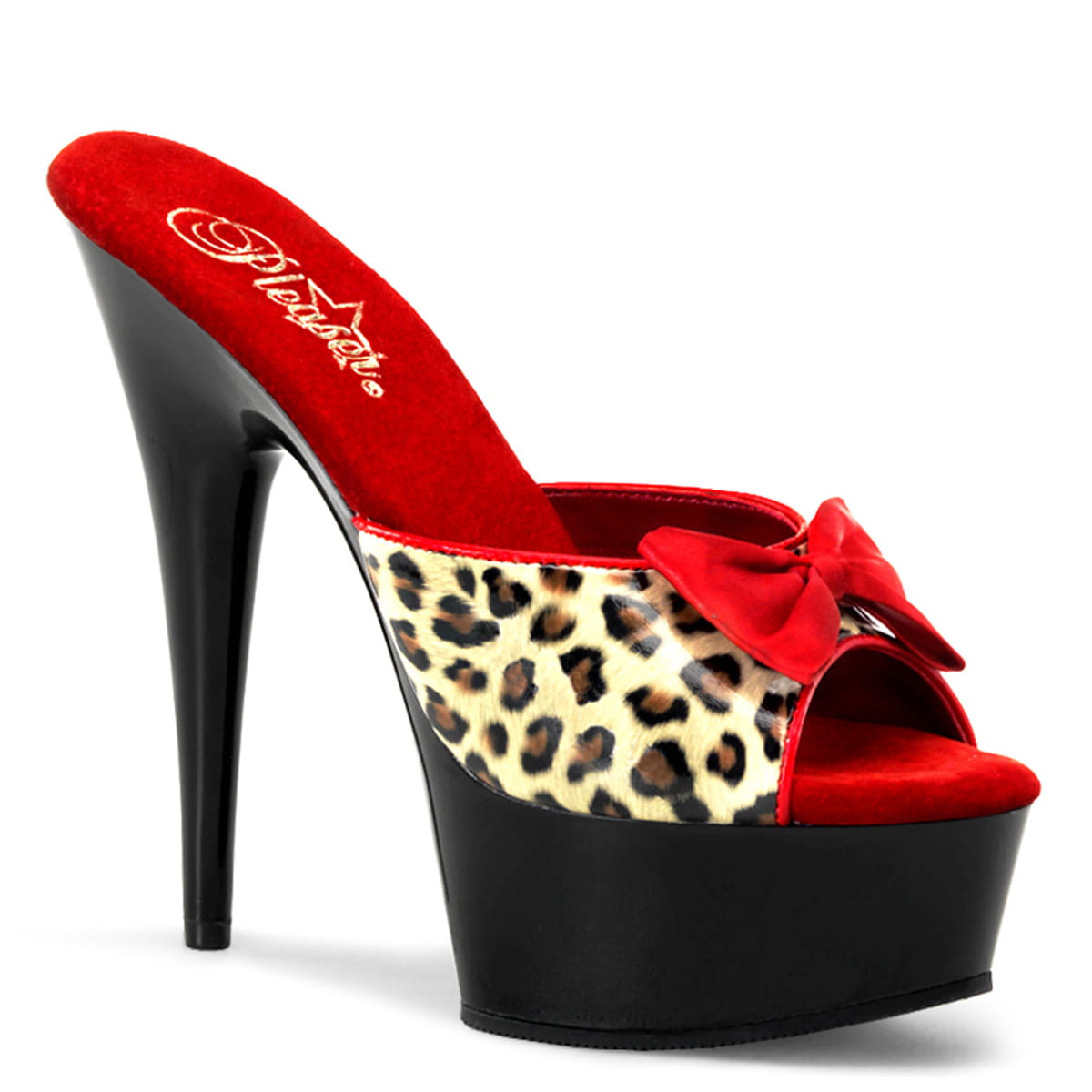 Pleaser DELIGHT-601-6 Damen Slipper Beige Leo