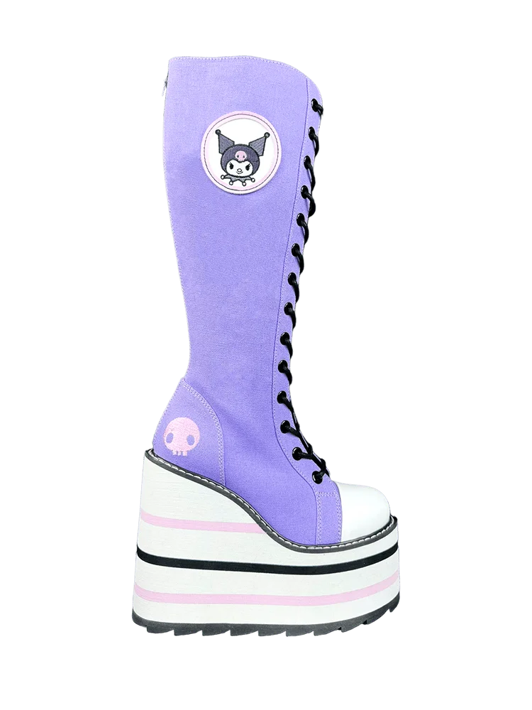 YRU Kuromi Plateau Boots Lavendel US8