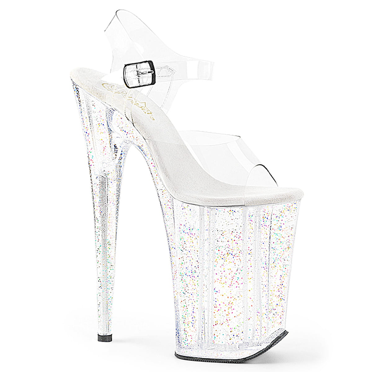 Pleaser INFINITY-908MG Damen Sandale Transparent