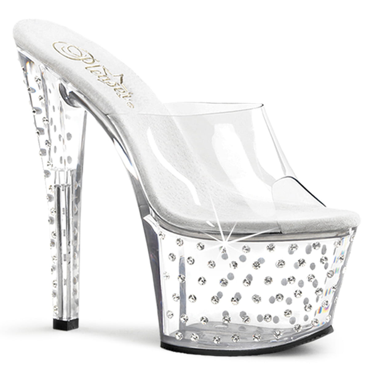 Pleaser STARDUST-701 Damen Slipper Transparent EU 37