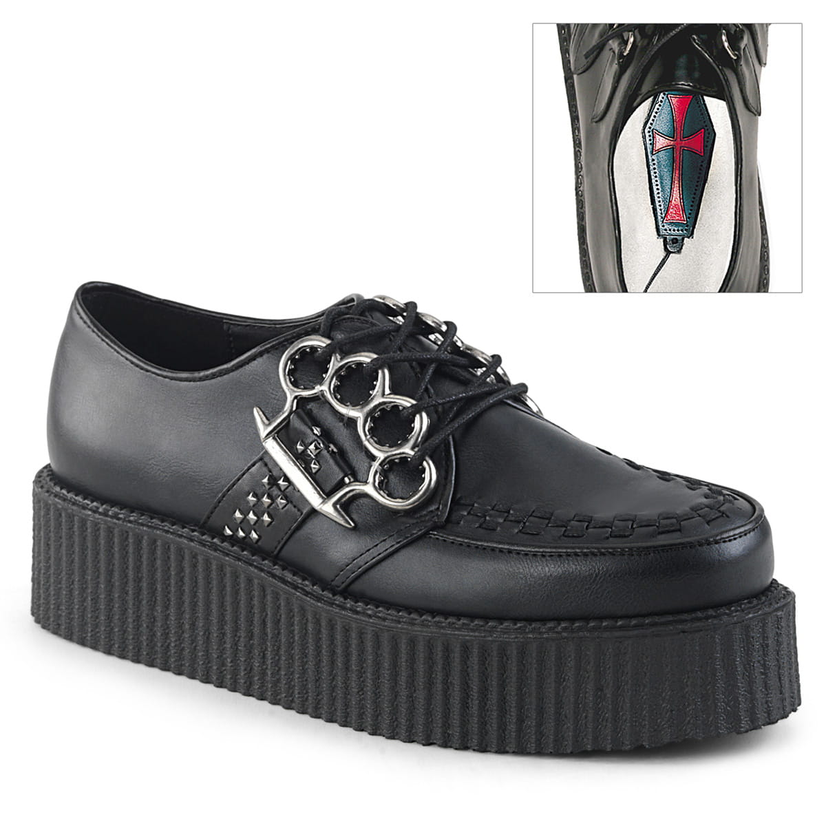 DemoniaCult V-CREEPER-516 Unisex Creeper Schwarz  EU 45