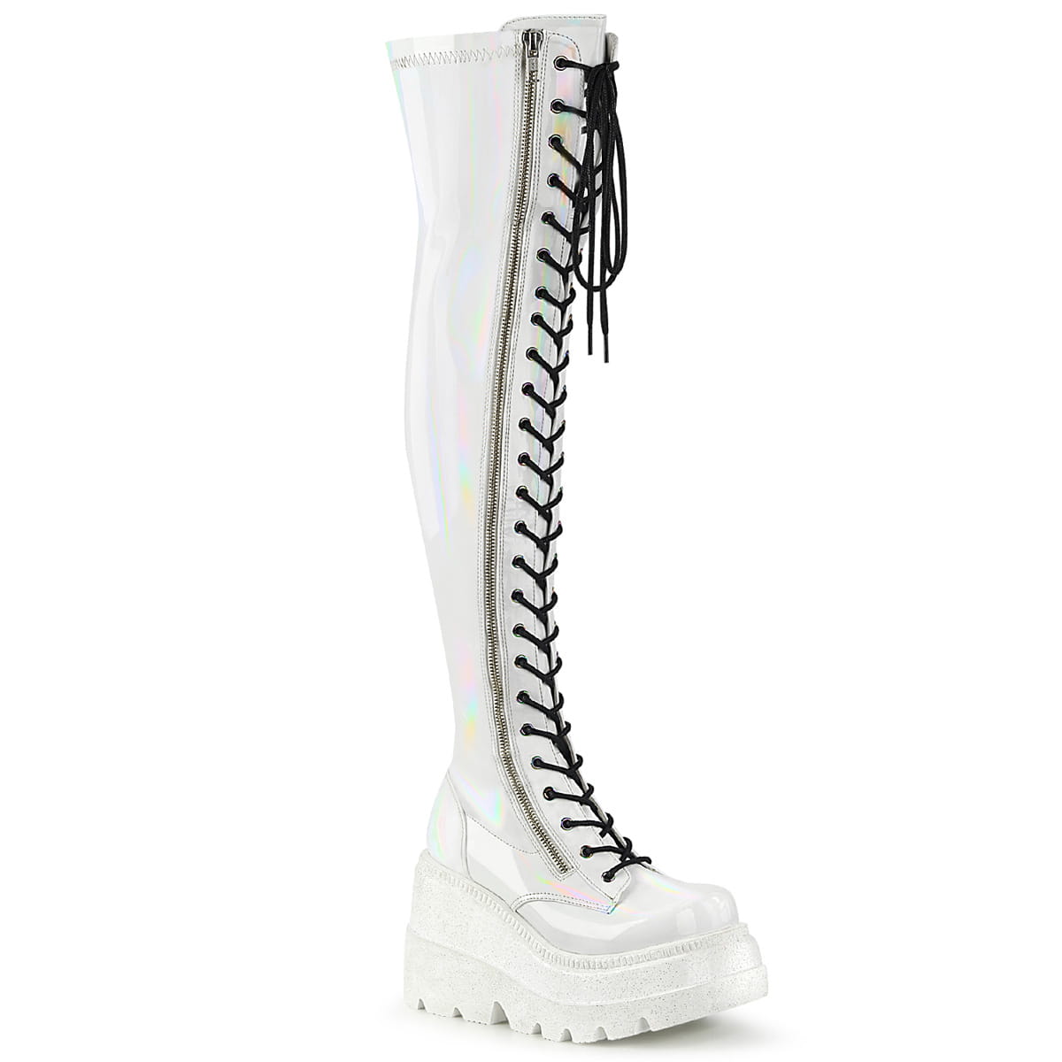 DemoniaCult SHAKER-374 Damen Stiefel Weiß  EU 36