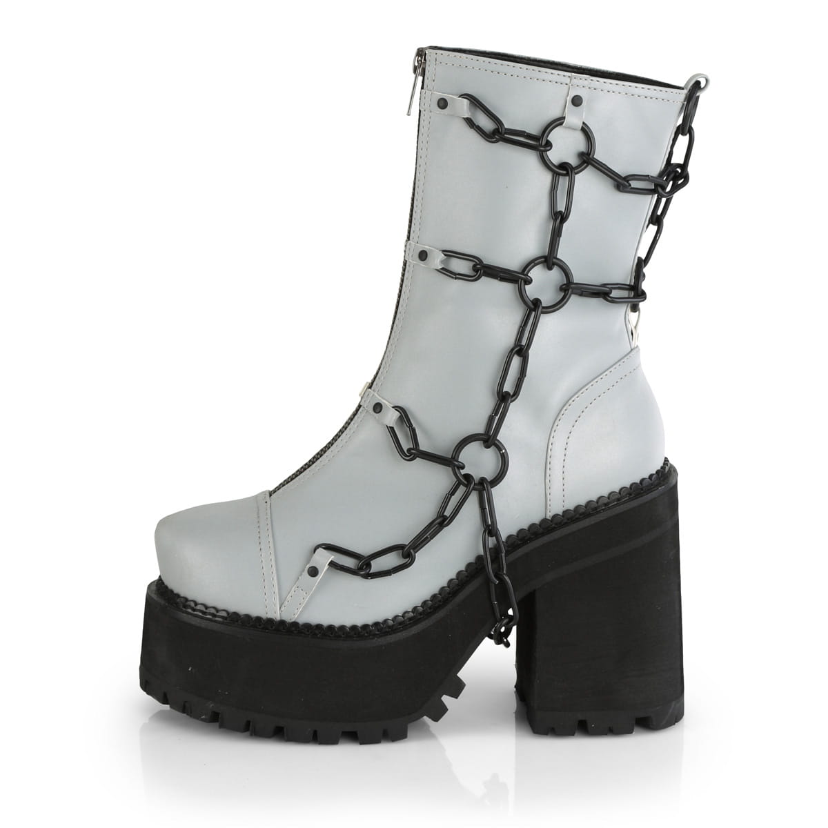 DemoniaCult ASSAULT-66 Damen Stiefelette Grau  EU 40