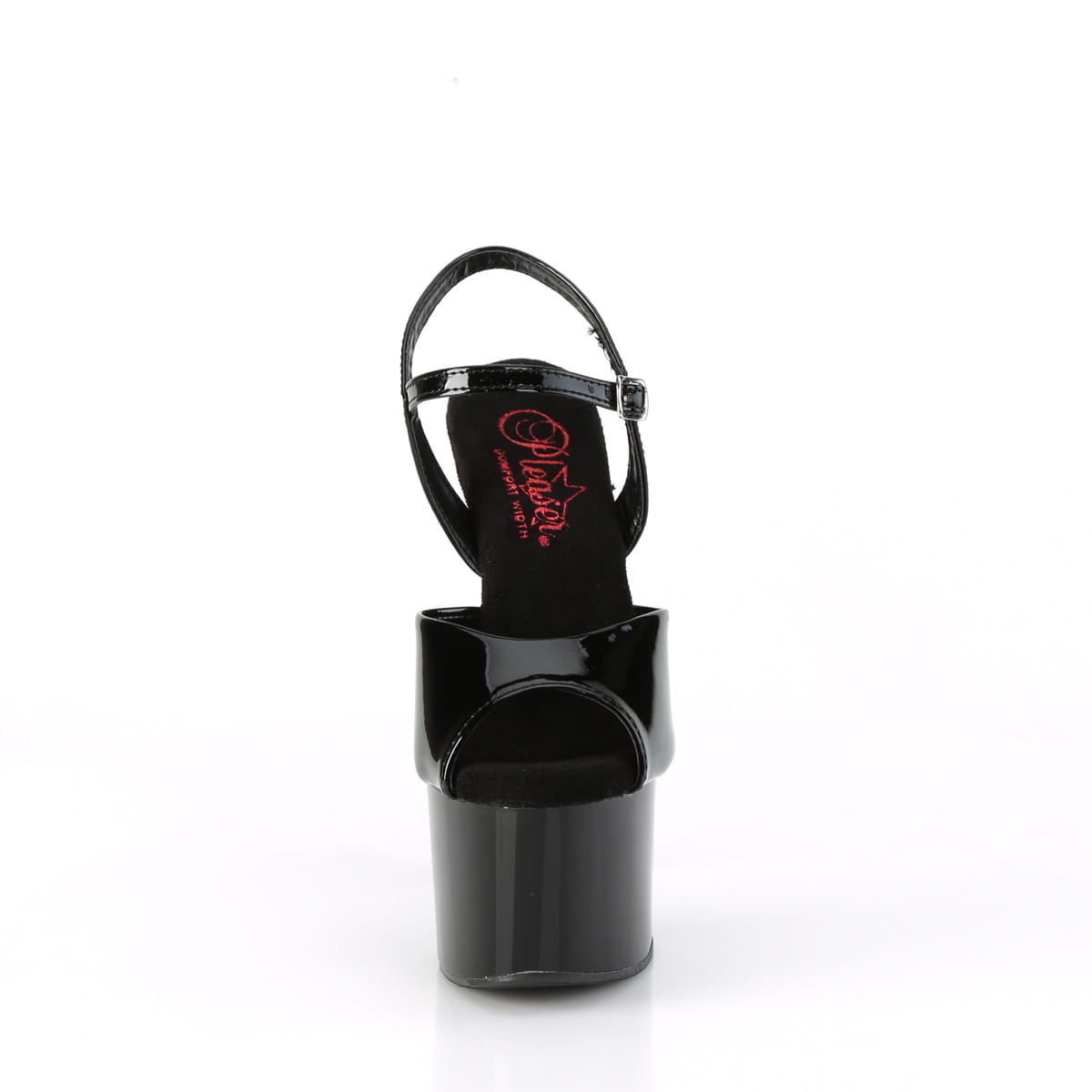 Pleaser PASSION-709 Damen Sandale Schwarz Glanz EU 39