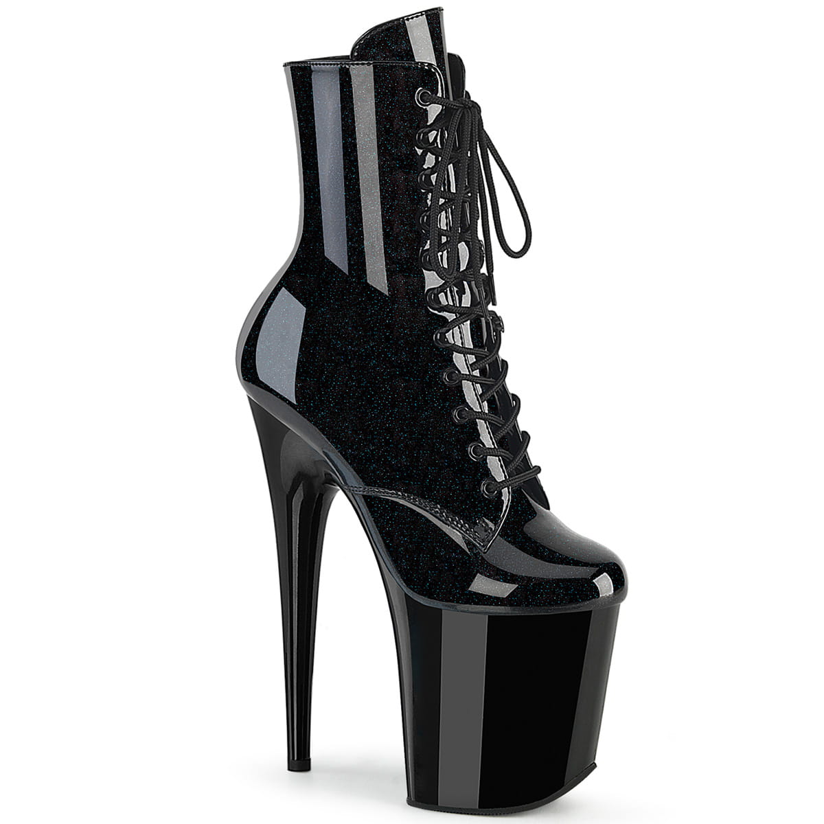 Pleaser FLAMINGO-1020BLG Damen Plateau Schnürstiefelette