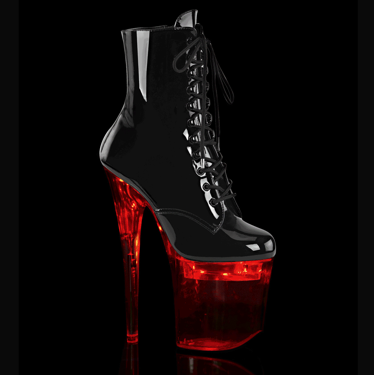 Pleaser FLASHDANCE-1020-8 Damen Stiefelette Schwarz