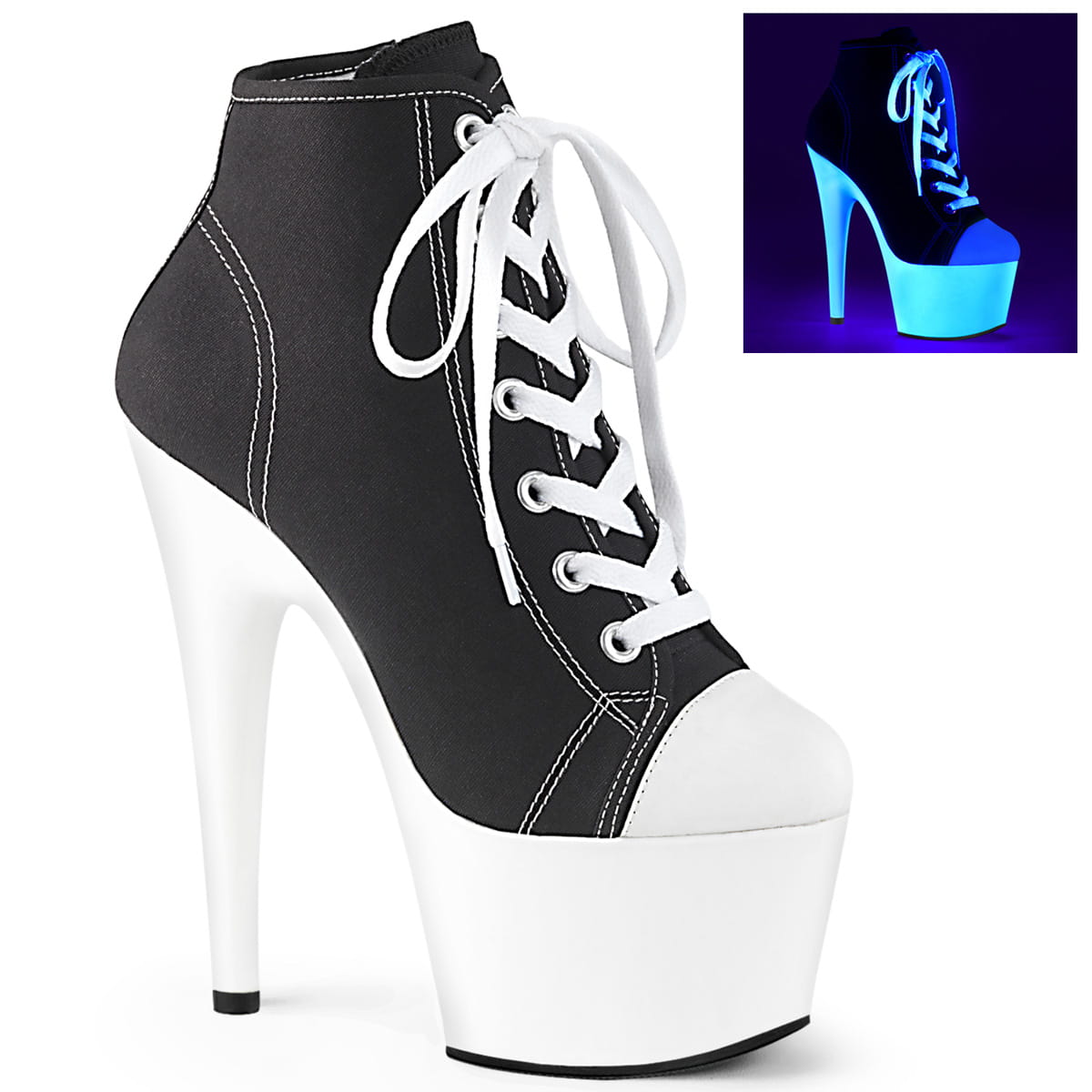 Pleaser ADORE-700SK-02 Damen Sneaker Schwarz EU 39