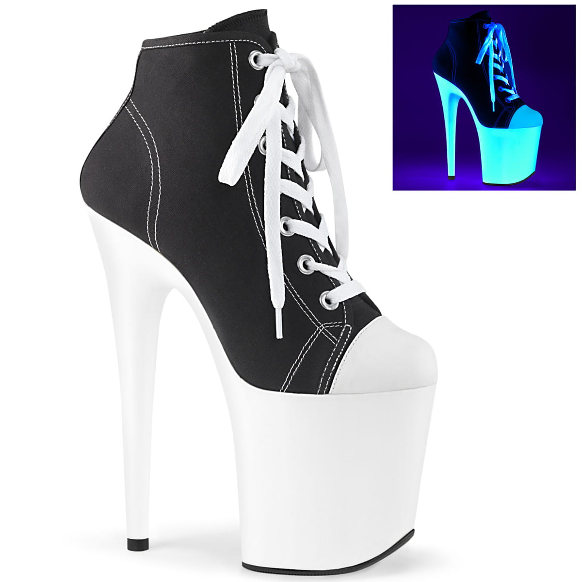 Pleaser FLAMINGO-800SK-02 Damen Sneaker Schwarz  EU 37