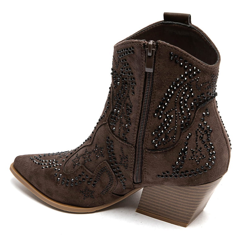 PEACHBOOTS Boho Western Bootie Braun mit Nieten PEACHBOOTS Boho Western Bootie Braun mit Nieten 41, Bekleidung, Schuhwerk, Schuh, Stiefel, Cowboy-Stiefel