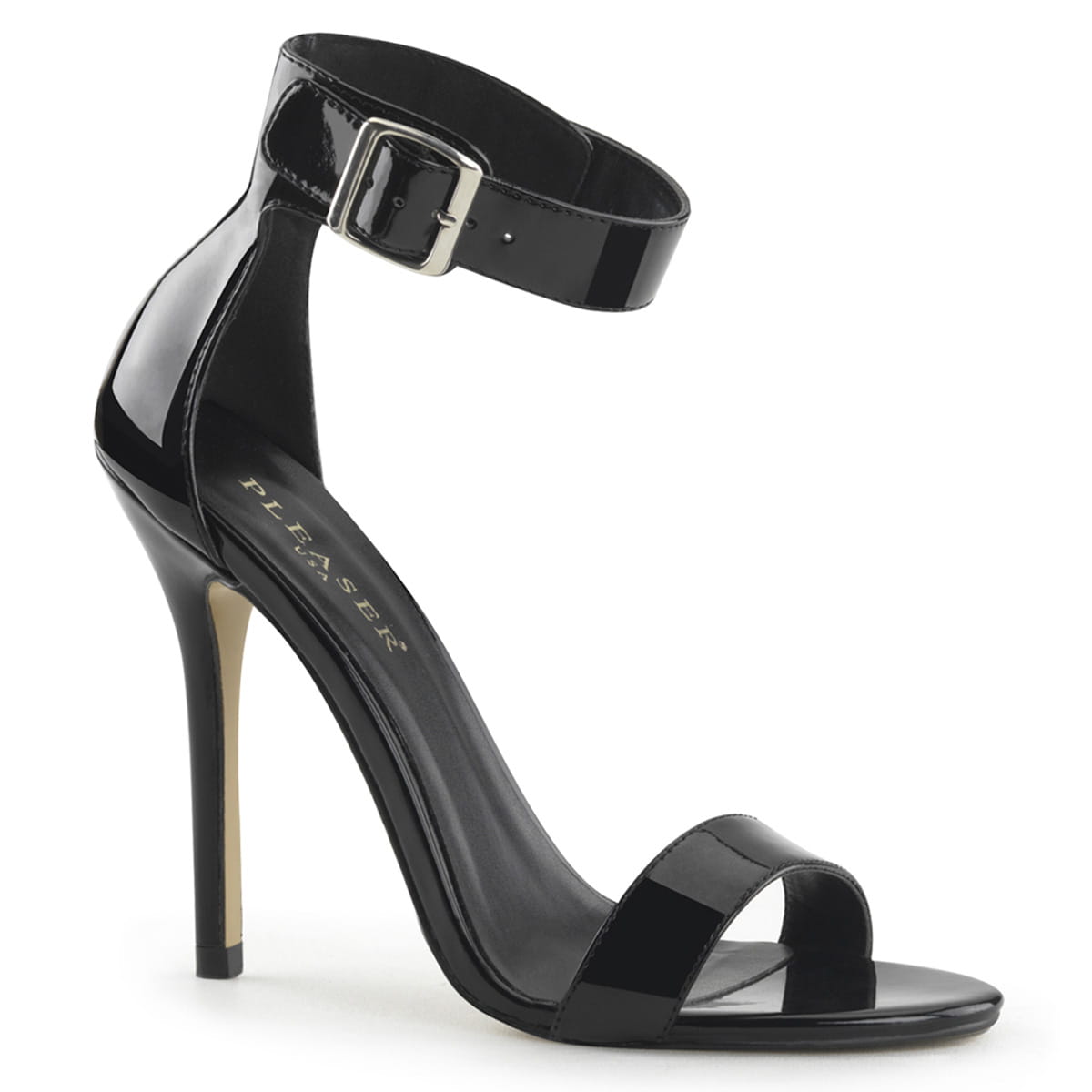 Pleaser AMUSE-10 Damen Sandale Schwarz Lack EU 44