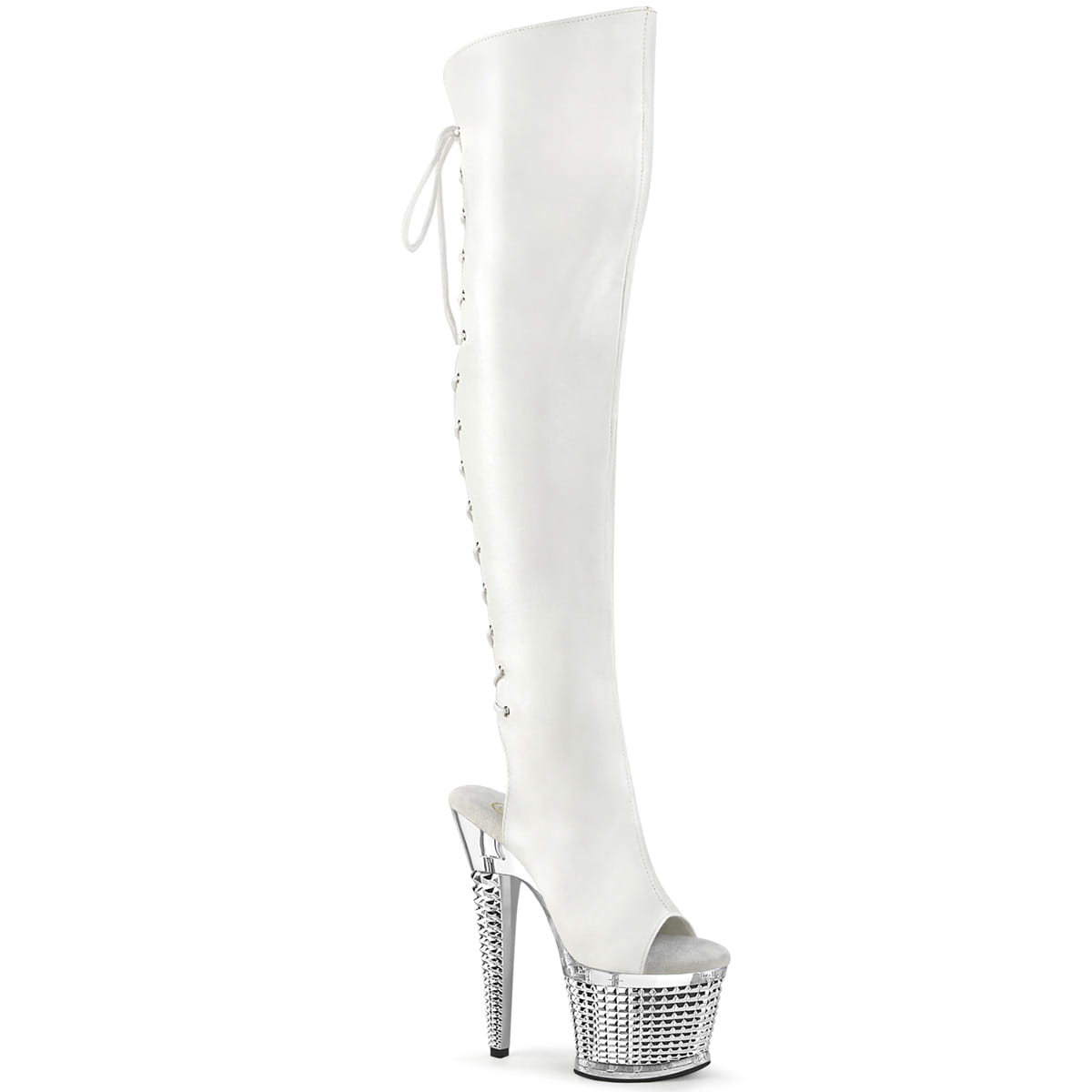Pleaser SPECTATOR-3019 Damen Stiefel Weiß EU 38