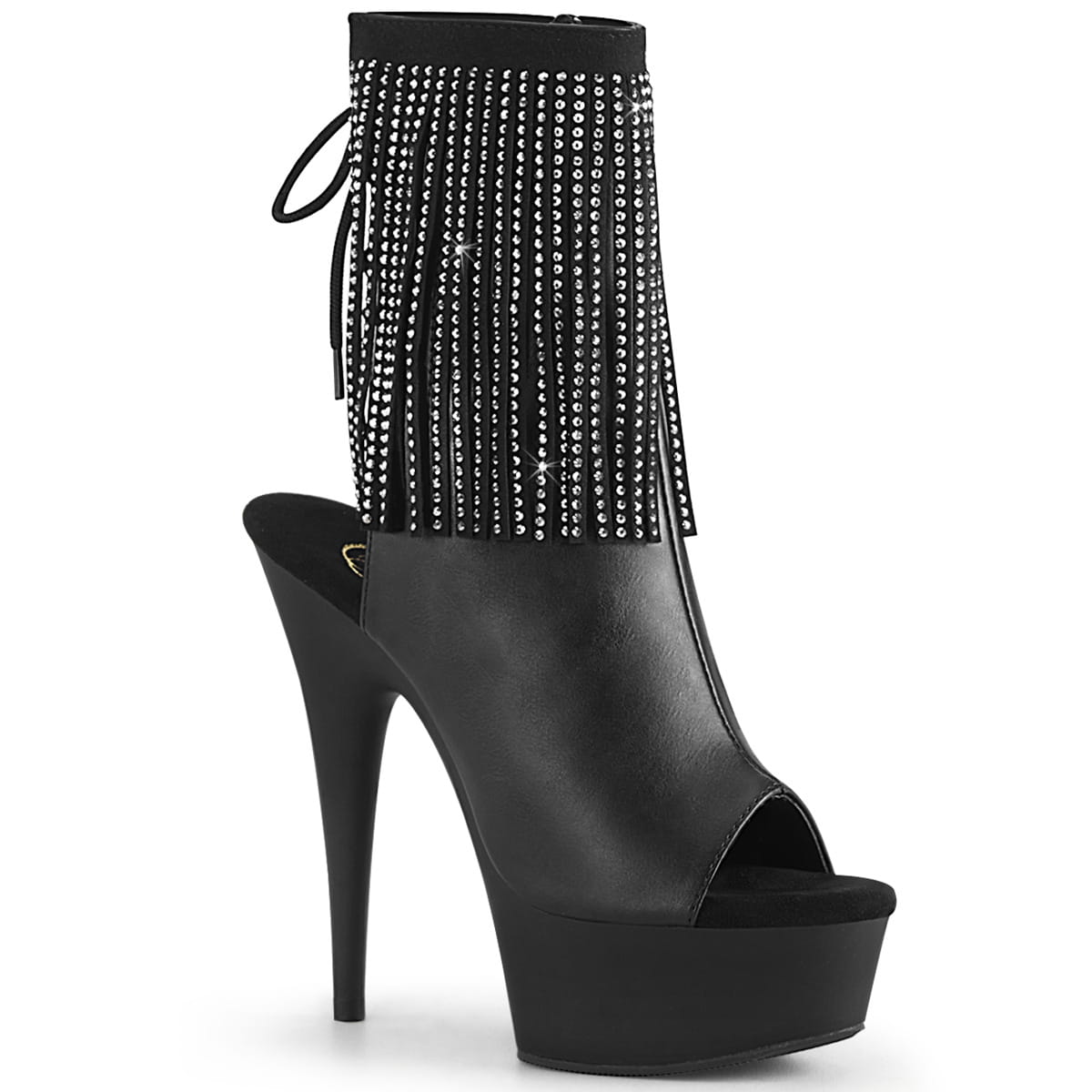Pleaser DELIGHT-1018RSF Damen Stiefelette Schwarz EU 36