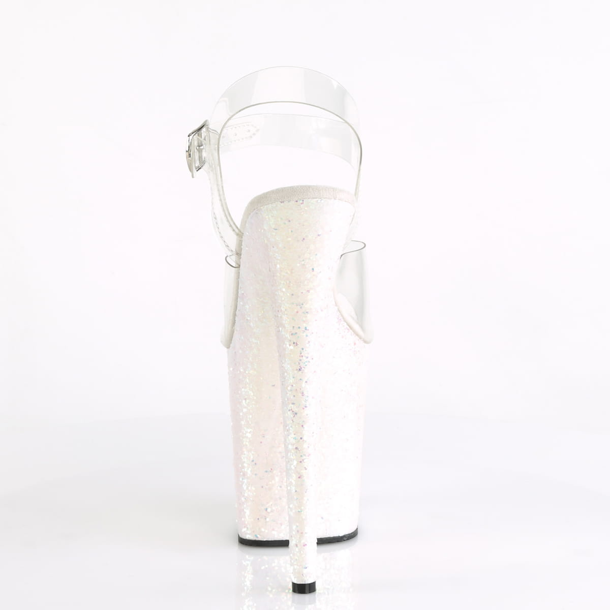 Pleaser FLAMINGO-808LG Damen Sandale Transparent Weiß EU 37