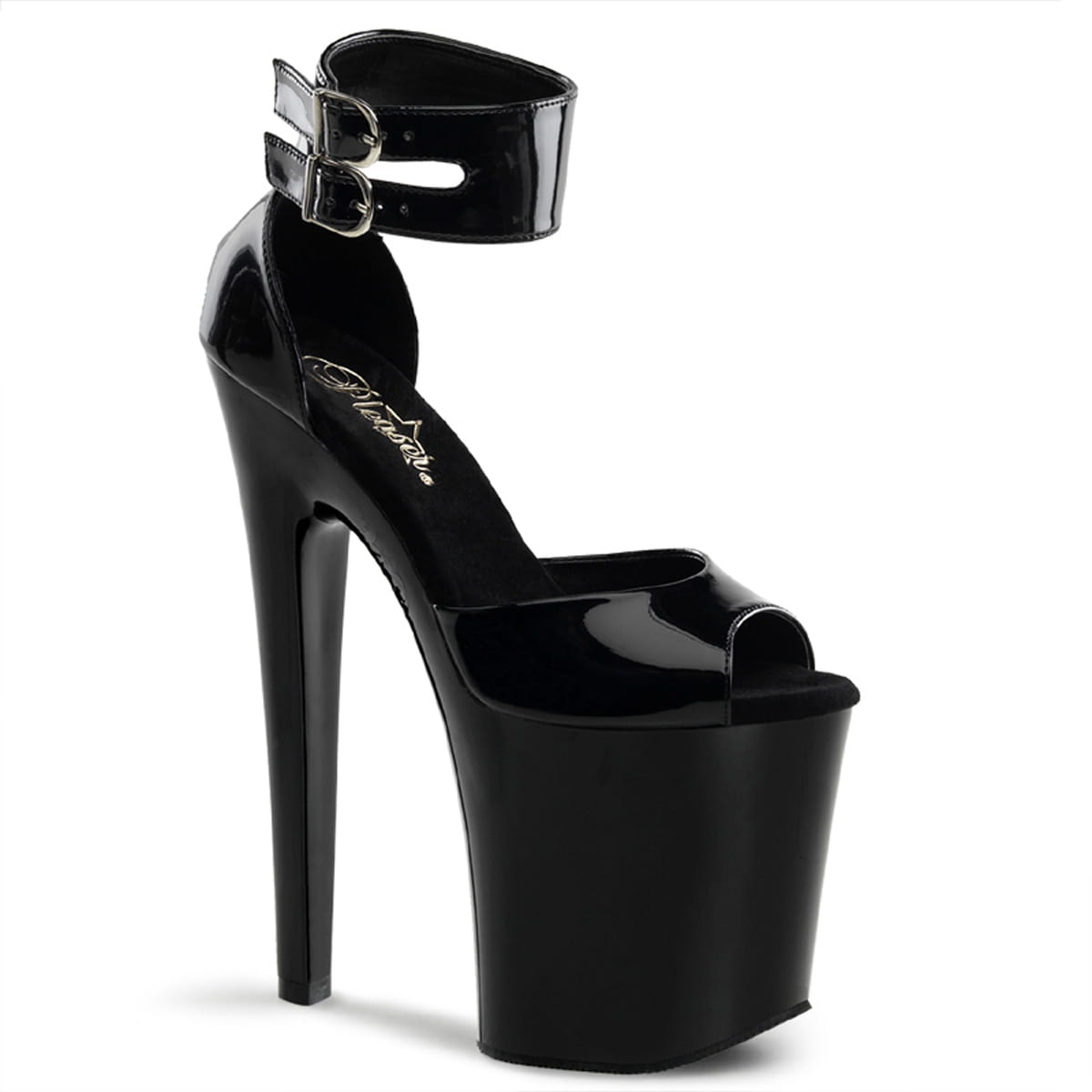 Pleaser XTREME-875 Damen Sandale Schwarz