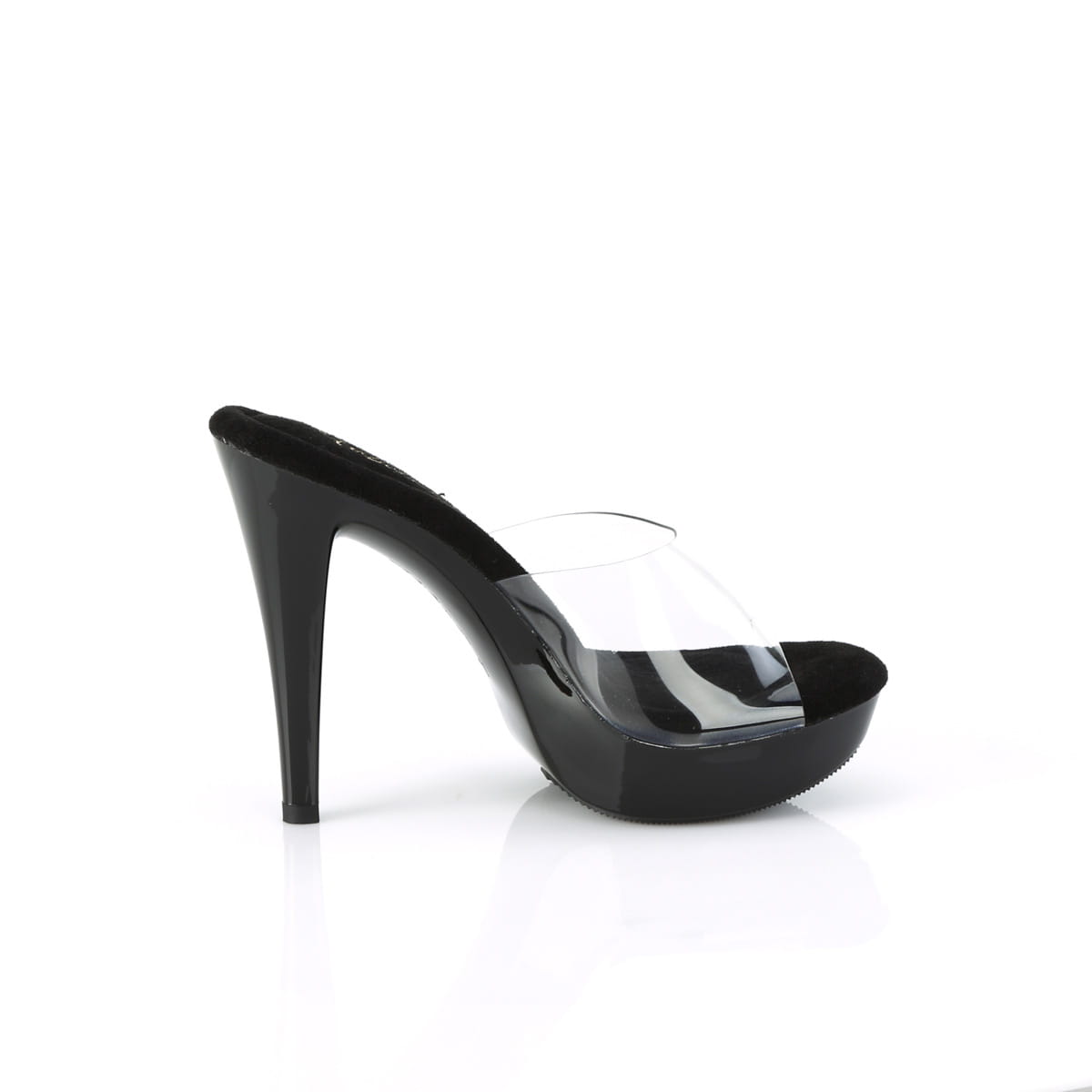 Fabulicious COCKTAIL-501 Damen Slipper Transparent Schwarz EU 44
