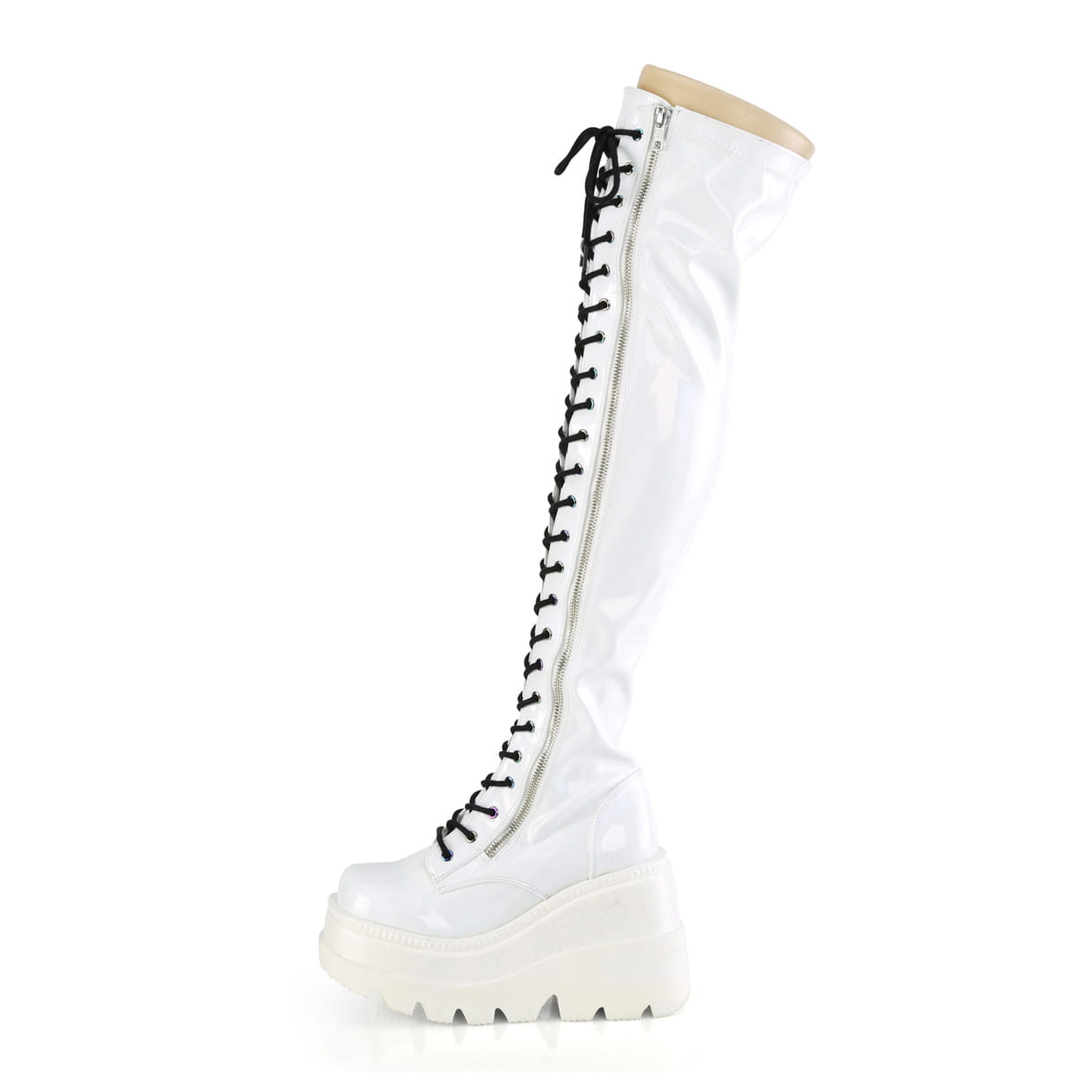 DemoniaCult SHAKER-374 Damen Stiefel Weiß  EU 36