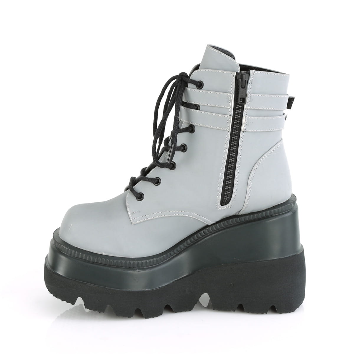 DemoniaCult SHAKER-52 Damen Stiefelette Grau  EU 36