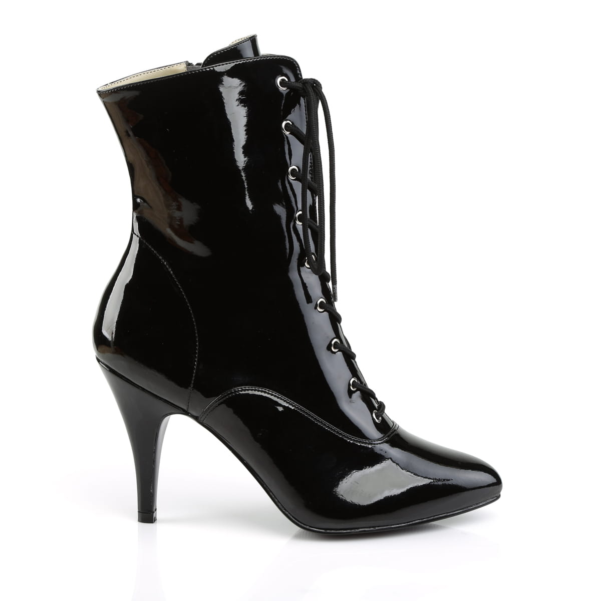 Pleaser Pink Label DREAM-1020 Damen Stiefelette Schwarz Lack EU 42