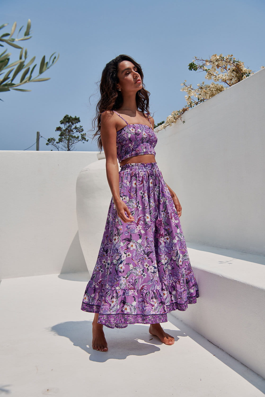 JAASE Rhodium Print Vela Rock Violett – Stylischer Rock für jeden Anlass -  XS, Kleid, Abendkleid, Formelle Kleidung, Strandmode, Person, Kleid, Abendkleid, Formelle Kleidung, Strandmode, Person, Kleid, Abendkleid, Formelle Kleidung, Strandmode, Person, K