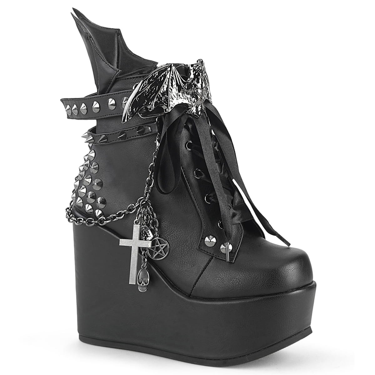 DemoniaCult POISON-107 Damen Stiefel Schwarz