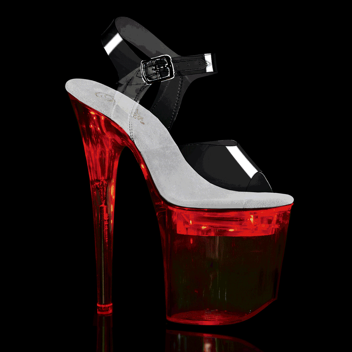 Pleaser FLASHDANCE-808 Damen Sandale Transparent