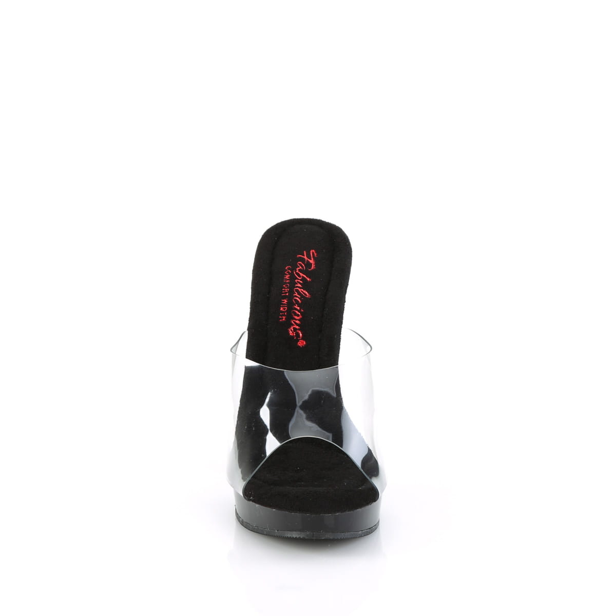 Fabulicious GLORY-501 Damen Slipper Transparent Schwarz EU 40