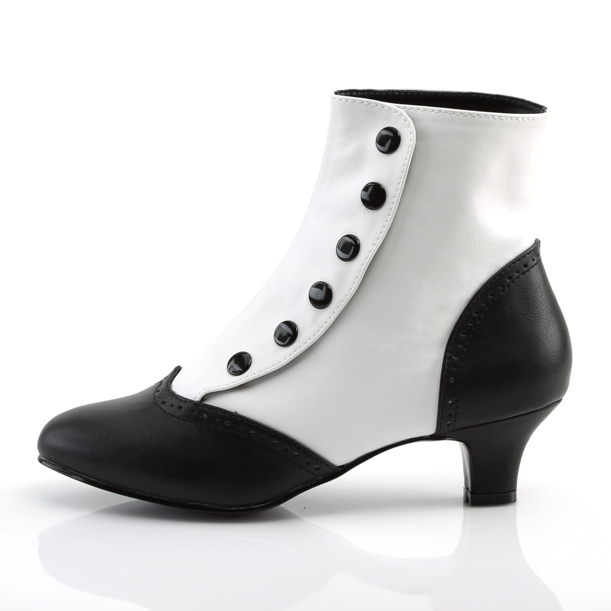 Bordello FLORA-1023 Damen Stiefelette Weiß Schwarz EU 38