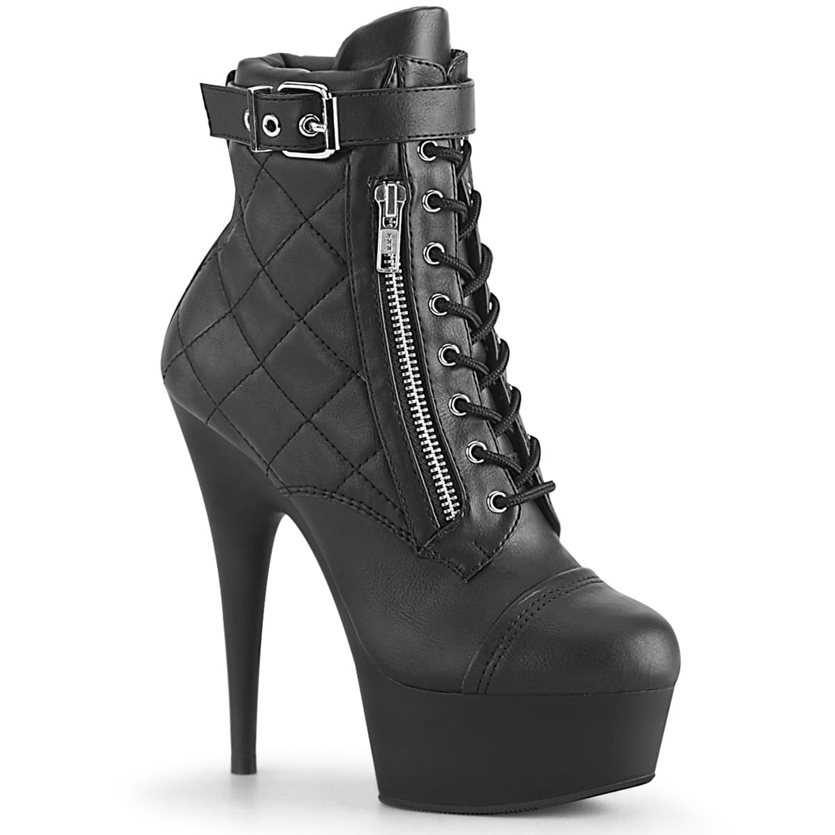 Pleaser DELIGHT-600-05 Damen Stiefelette Schwarz