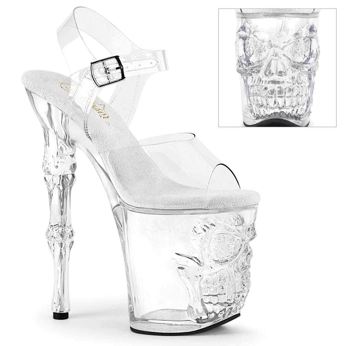 Pleaser RAPTURE-808 Damen Sandale Transparent