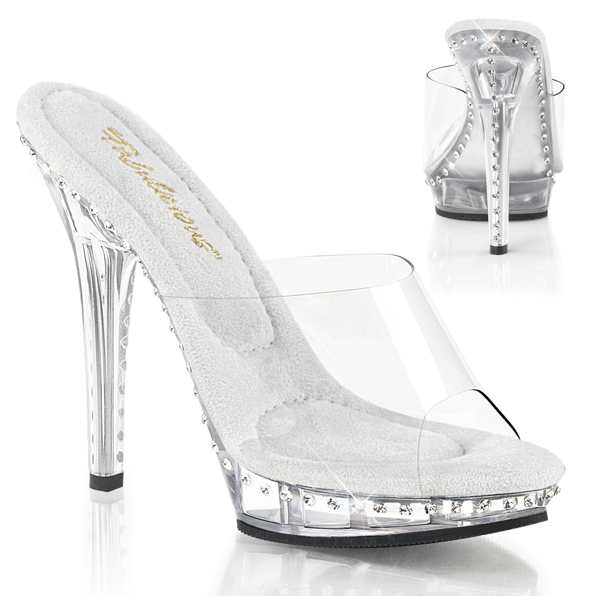 Fabulicious LIP-101LS Damen Slipper Transparent
