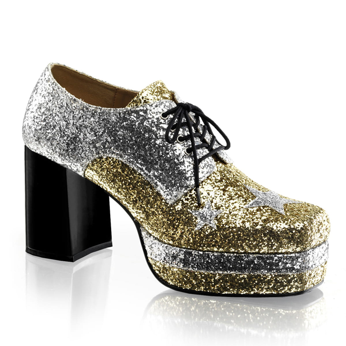 Funtasma GLAMROCK-02 Herren Halbschuh Silber Gold EU 40-41