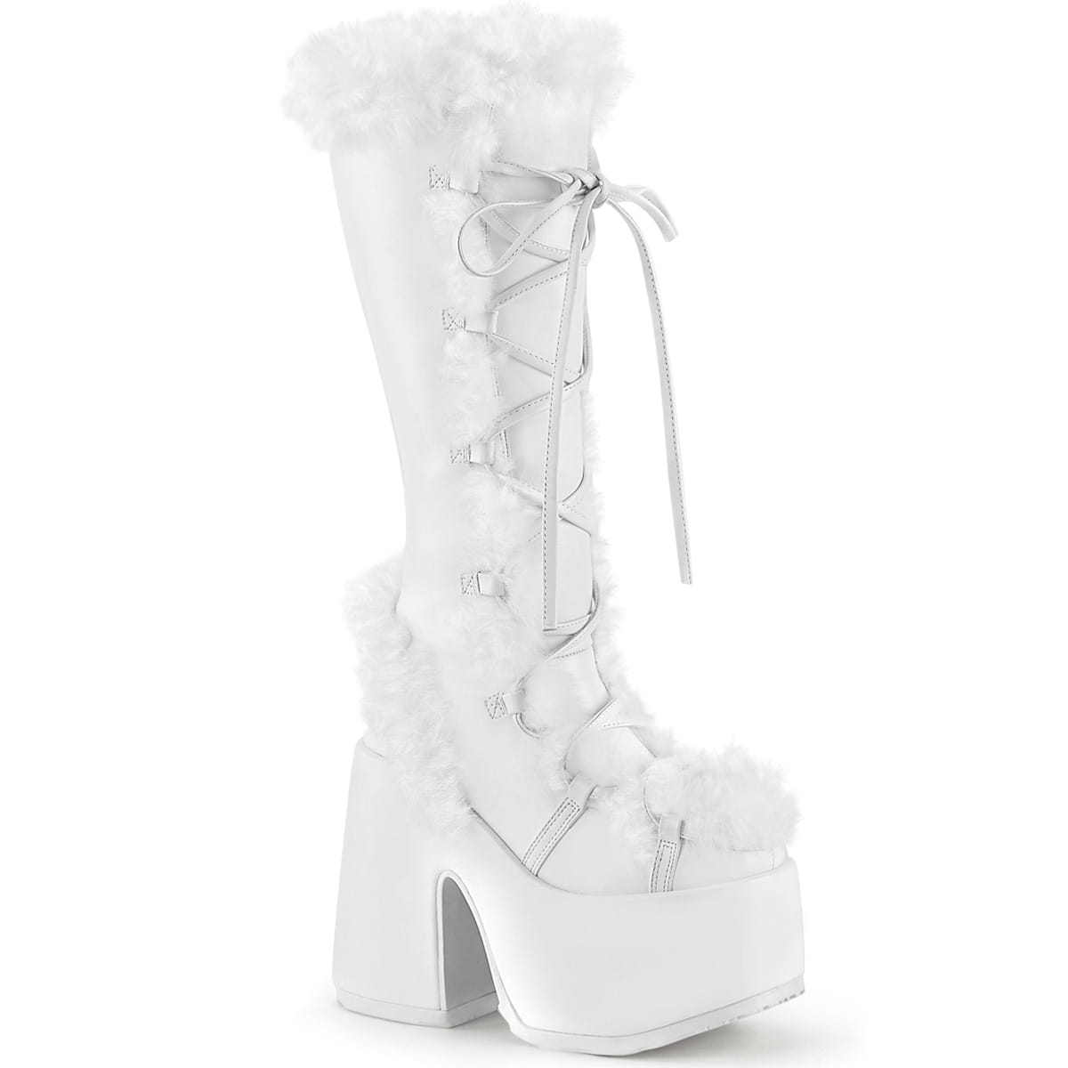 DemoniaCult CAMEL-311 Damen Stiefel Weiß  EU 36