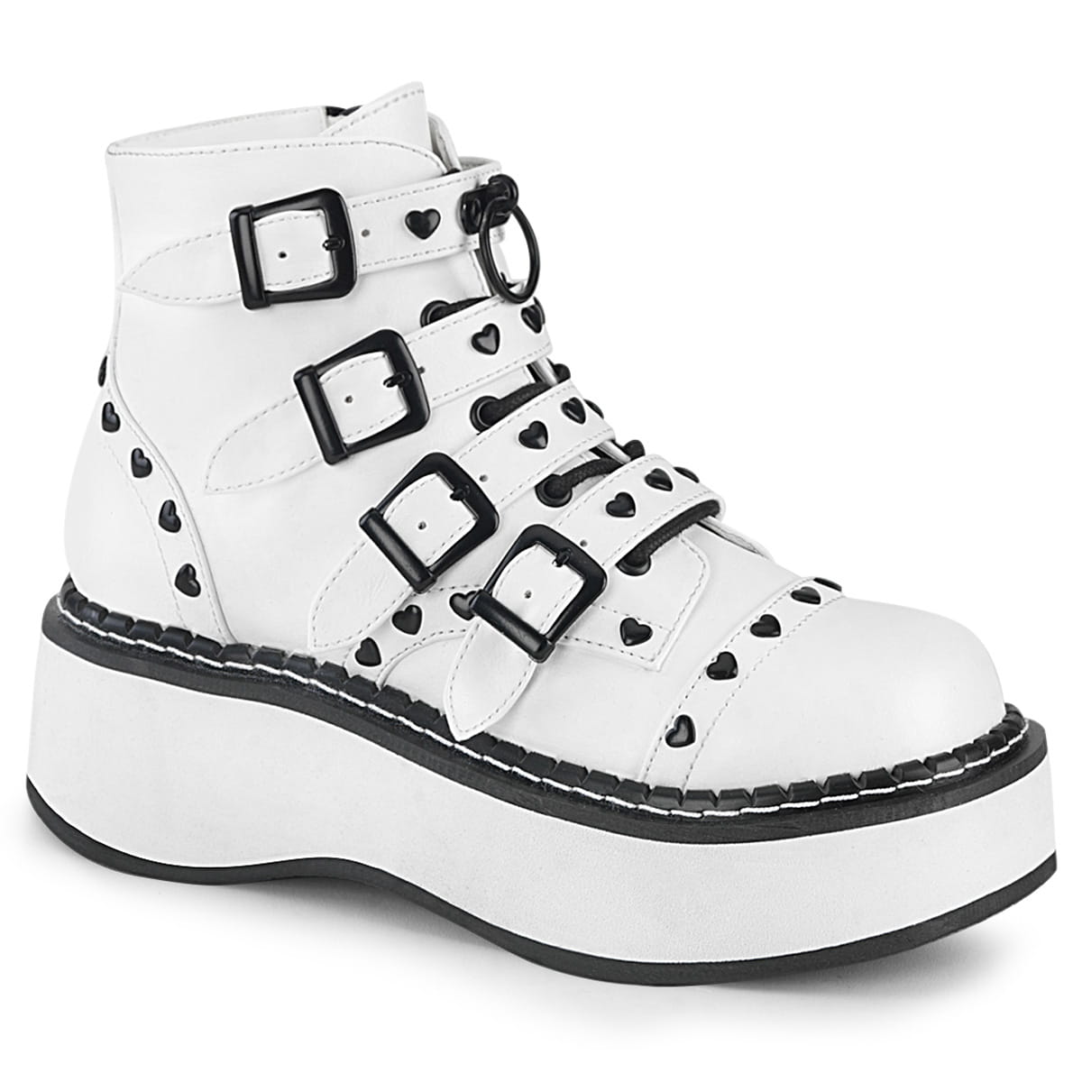 DemoniaCult EMILY-315 Damen Stiefelette Weiß  EU 40